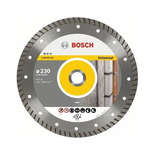 Bosch Tarcza tnąca diamentowa Standard for Universal Turbo 230x22x2,5mm - 2608602397