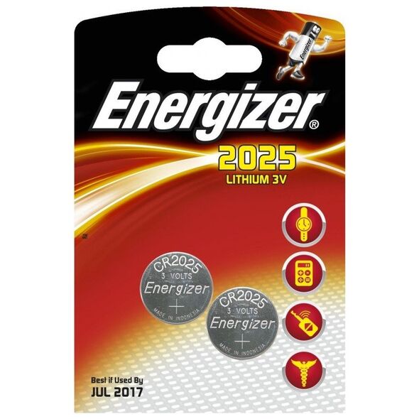 Energizer Bateria CR2025 165mAh 2 szt.