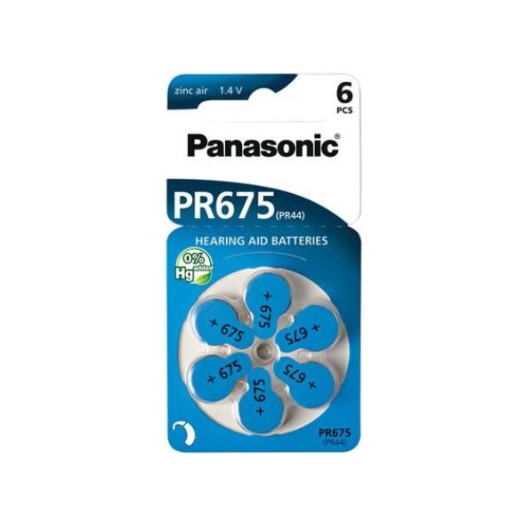 Panasonic Bateria do aparatów słuchowych PR44 6 szt.