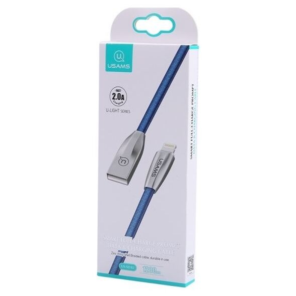 Kabel USB Usams USB-A - Lightning 1.2 m Niebieski (IPZSUSB03)