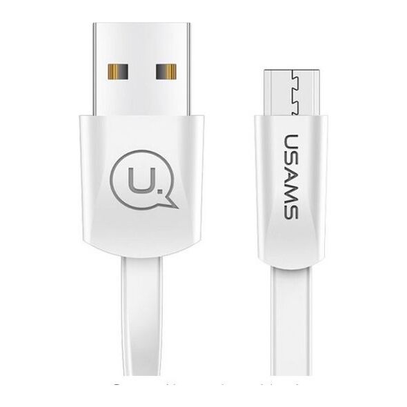 Kabel USB Usams USB-A - microUSB 1.2 m Biały (SJ201MIC02)