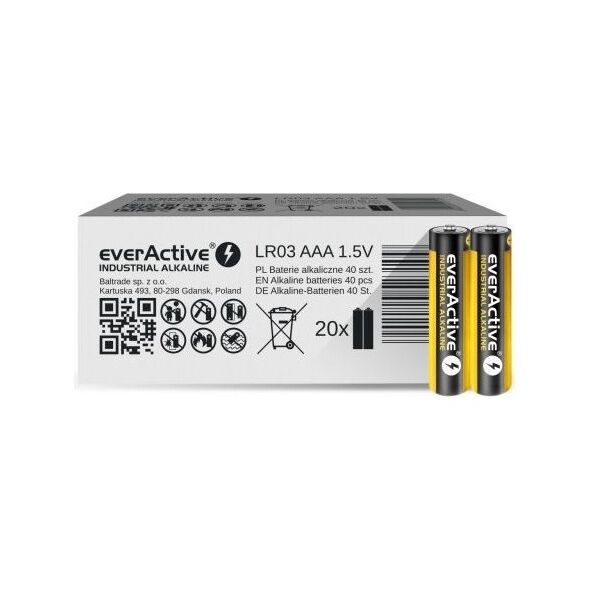 EverActive Bateria Industrial AAA / R03 1100mAh 40 szt.