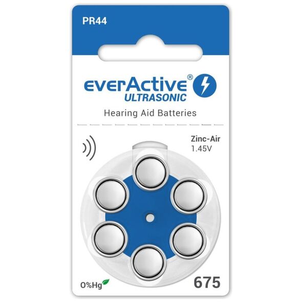 EverActive Bateria do aparatów słuchowych PR44 6 szt.