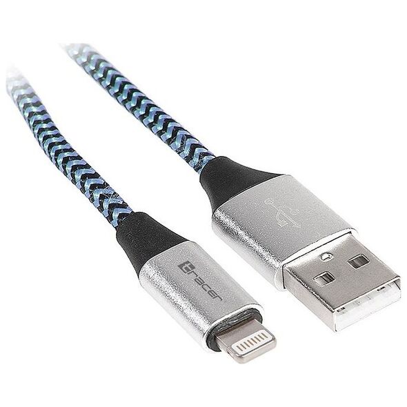 Kabel USB Tracer USB-A - Lightning 1 m Niebieski (TRAKBK46269)