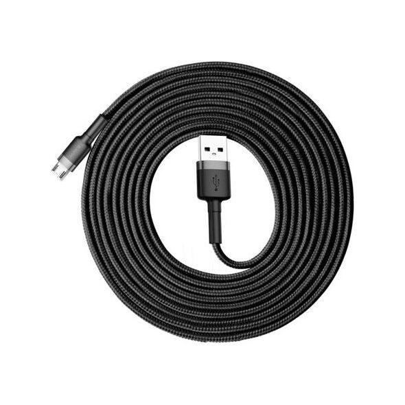 Kabel USB Baseus USB-A - microUSB 3 m Czarno-szary (6953156296374)
