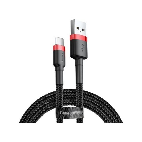 Kabel USB Baseus USB-A - USB-C 3 m Czarno-czerwony (CATKLF-U91)