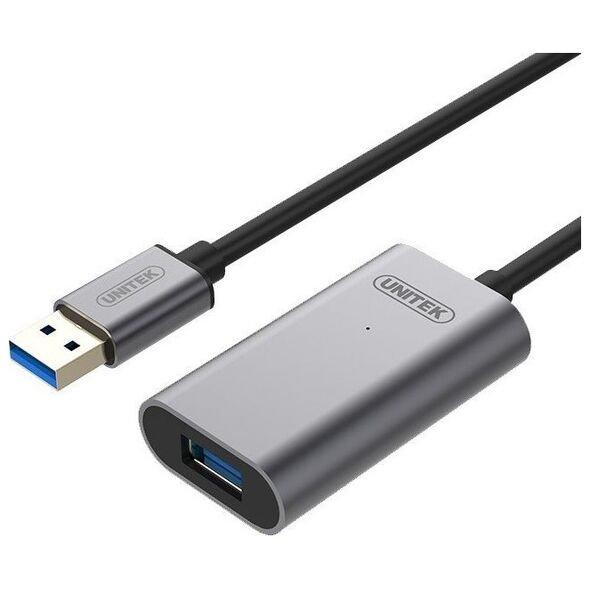Kabel USB Unitek USB-A - USB-A 10 m Czarny (Y-3005)