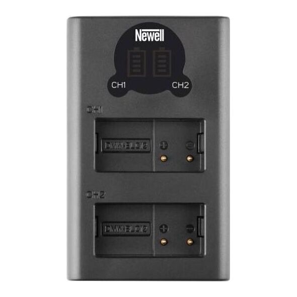 Ładowarka do aparatu Newell Ładowarka dwukanałowa Newell DL-USB-C do akumulatorów DMW-BLC12