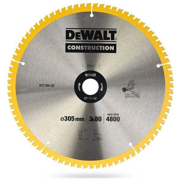 Dewalt tarcza do drewna 305mm (DT1184-QZ)