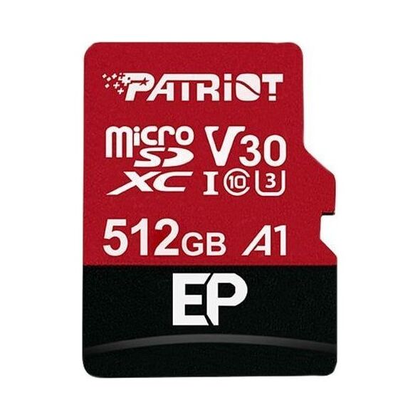 Karta Patriot EP Series MicroSDXC 512 GB Class 10 UHS-I/U3 A1 V30 (PEF512GEP31MCX)