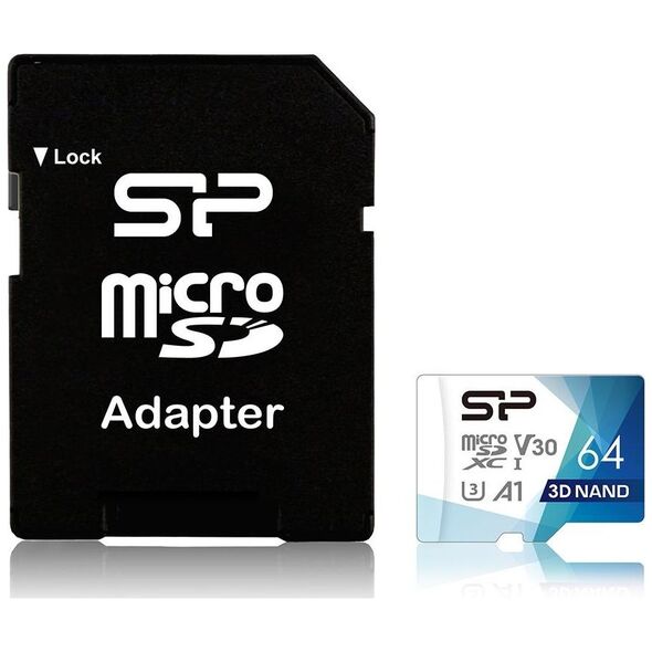 Karta Silicon Power Superior Pro Colorful MicroSDXC 64 GB Class 10 UHS-I/U3 A1 V30 (SP064GBSTXDU3V20AB)