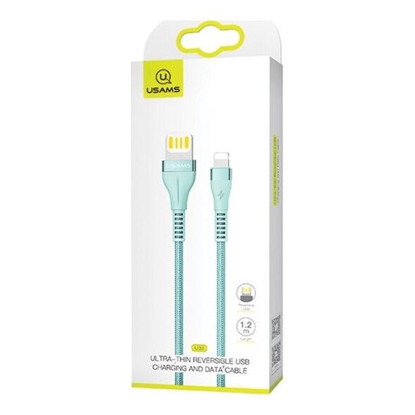 Kabel USB Usams USB-A - Lightning 1.2 m Niebieski (63781-uniw)