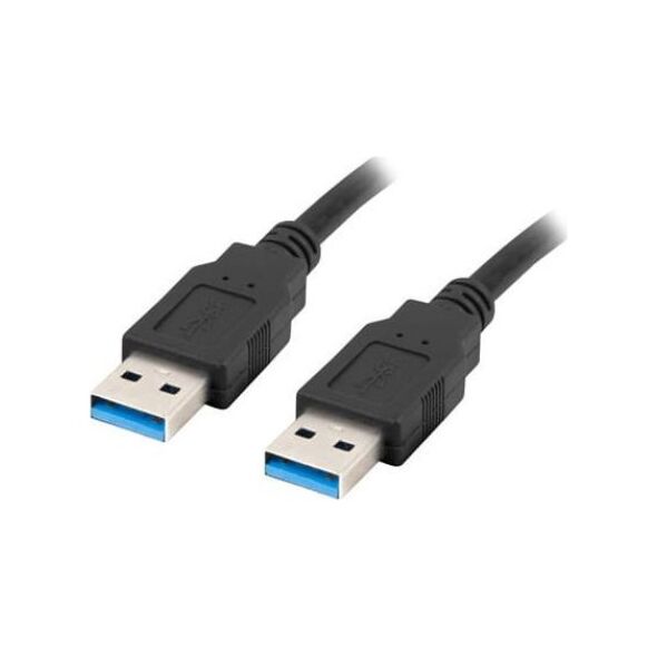 Kabel USB Lanberg USB-A - USB-A 1 m Czarny (CA-USBA-30CU-0010-BK)