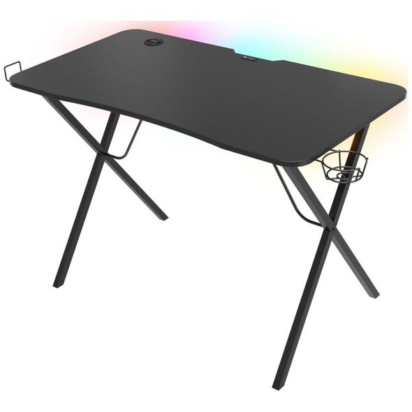 Biurko Genesis Holm 200 RGB Czarne 113 cmx60 cm