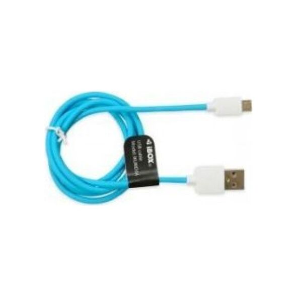 Kabel USB iBOX USB-A - microUSB 1 m Niebieski (IKUMD3A)
