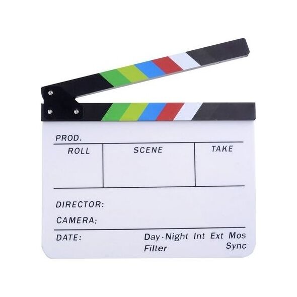Commlite Klaps Filmowy 30x25cm / Biały / Na Pisaki - Mazaki (SB3939) - 5903876995737