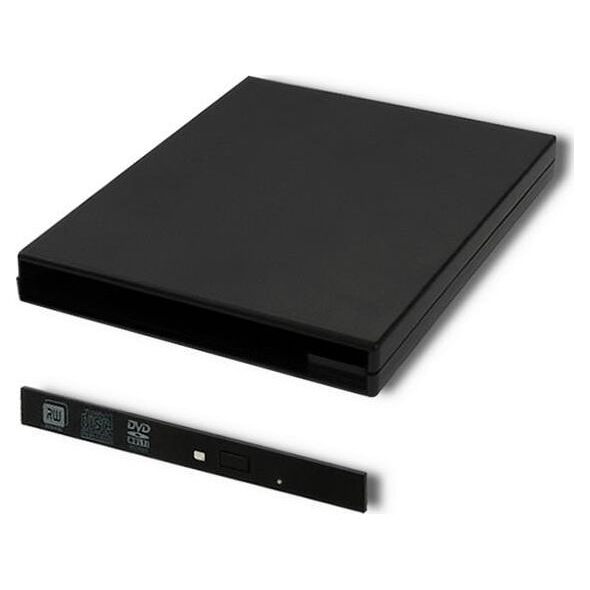 Kieszeń Qoltec na napęd optyczny CD/DVD SATA - USB 2.0 (51864)
