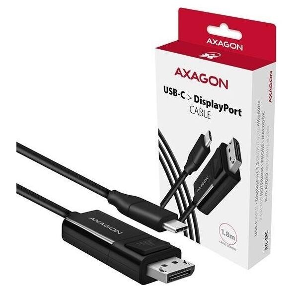 Kabel USB Axagon USB-C - DisplayPort 1.8 m Czarny (RVC-DPC)