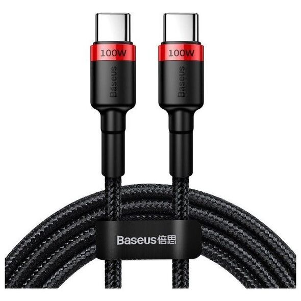 Kabel USB Baseus USB-C - USB-C 2 m Czarno-czerwony (BSU1520REDBLK)