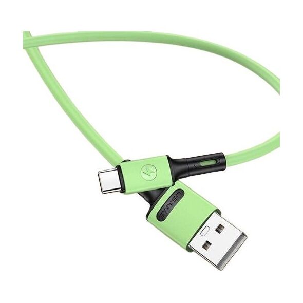 Kabel USB Usams USB-A - USB-C 1 m Zielony (69875-uniw)