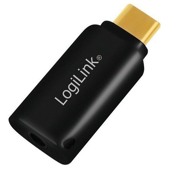 Adapter USB LogiLink USB-C - Jack 3.5mm Czarny  (UA0356)