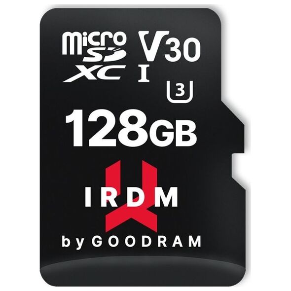 Karta GoodRam IRDM MicroSDXC 128 GB Class 10 UHS-I/U3 V30 (LEC-TGD-IRM3AA1280R12)