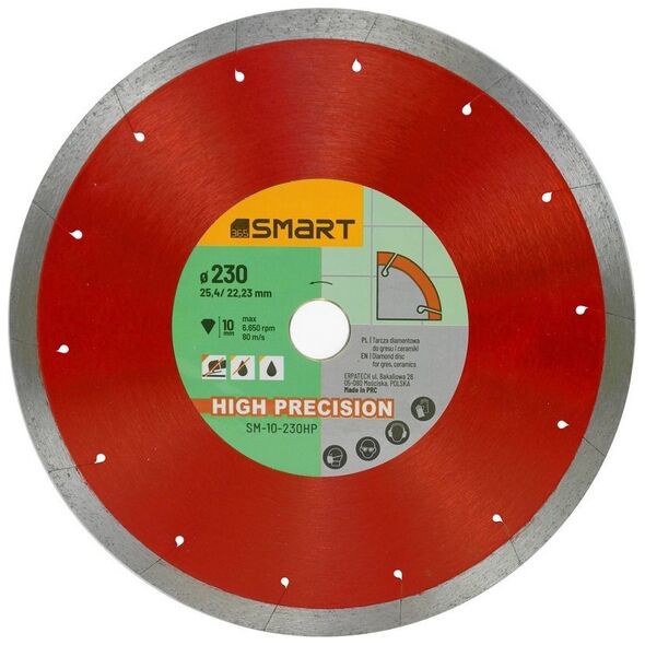 Smart tarcza diamentowa high precision 230mm SM-10-230HP