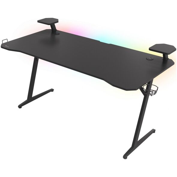 Biurko Genesis Holm 510 RGB Czarne 160 cmx75 cm
