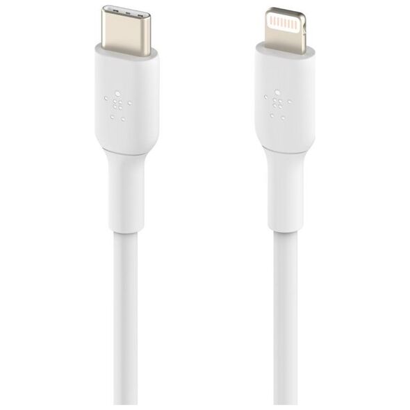 Kabel USB Belkin USB-C - Lightning 1 m Biały (CAA003BT1MWH)