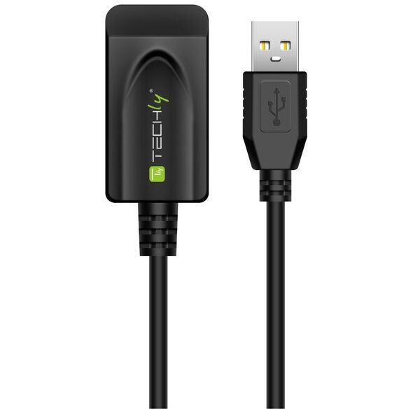 Kabel USB Techly USB-A - USB-A 5 m Czarny (IUSB-REP20TY)