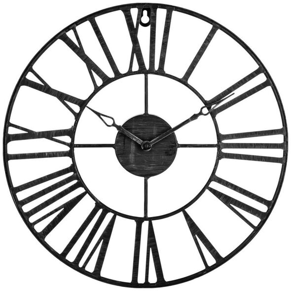 Atmosphera Czarny zegar ścienny vintage 36,5 cm