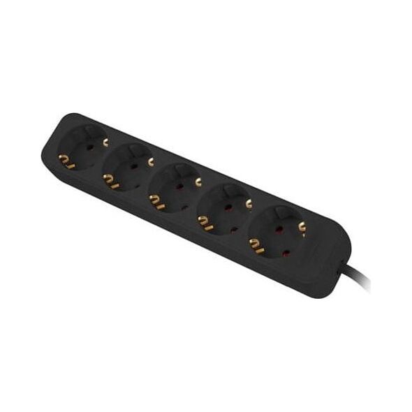 Lanberg Przedłużacz 1,5m czarny 5x 230V Schuko