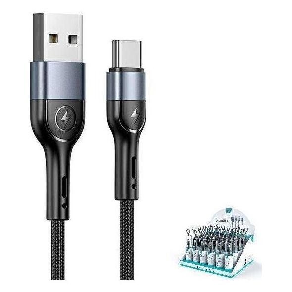 Kabel USB Usams USB-A - USB-C 1 m Czarny (SJ449ZJ01)