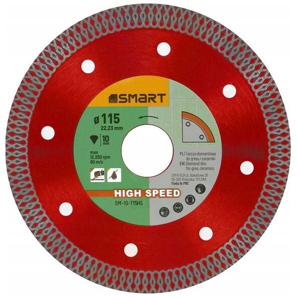 Smart tarcza diamentowa high speed 115mm SM-10-115HS