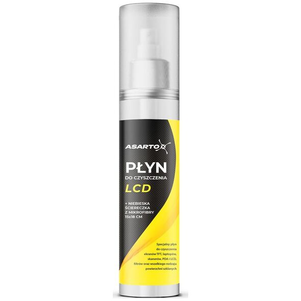 Asarto Płyn do czyszczenia LCD 125ml + ściereczka z mikrofibry (AS-AC106)