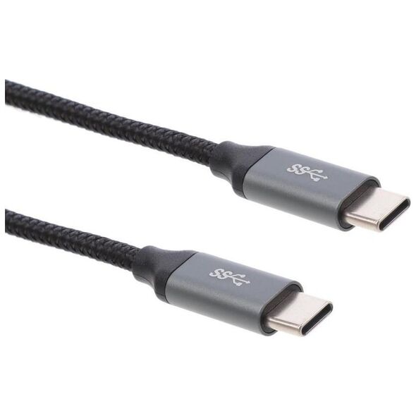 Kabel USB Montis USB-C - USB-C 1 m Czarno-srebrny (MT004)