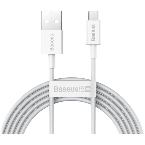 Kabel USB Baseus USB-A - microUSB 2 m Biały (BSU2825WHT)
