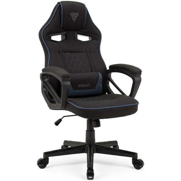 Fotel SENSE7 Knight materiałowy czarno-niebieski