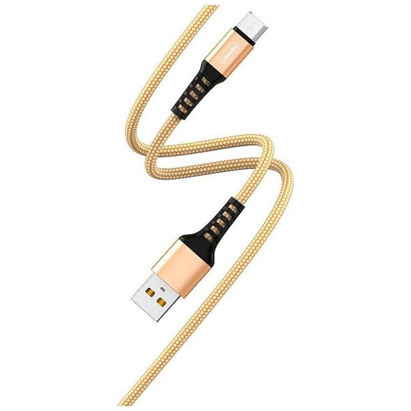 Kabel USB Denmen USB-A - microUSB 1 m Złoty (29357)