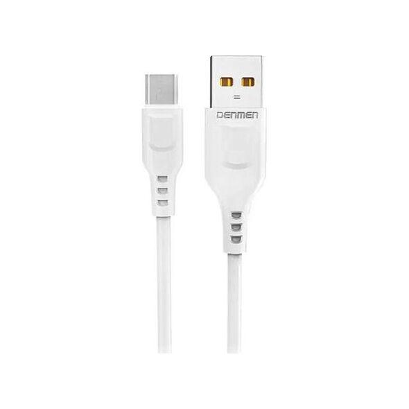 Kabel USB Denmen USB-A - microUSB 1 m Biały (29345)