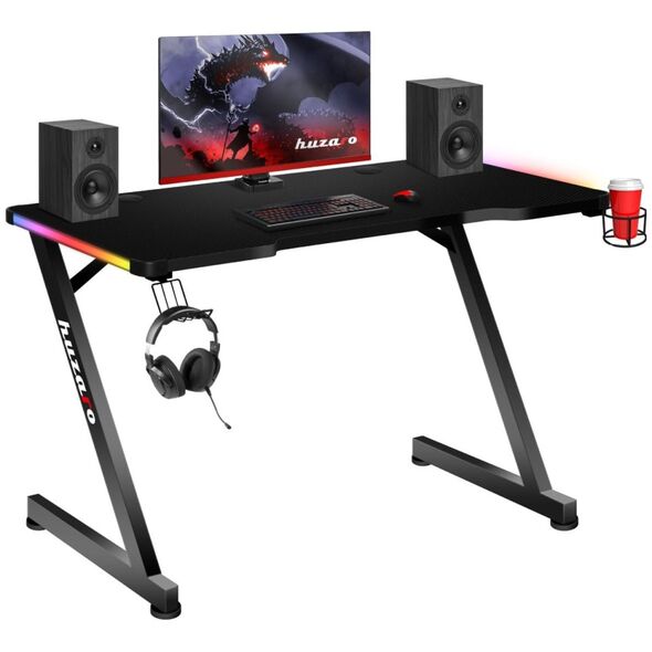 Biurko Huzaro Hero 2.5 RGB Czarne 120 cmx60 cm