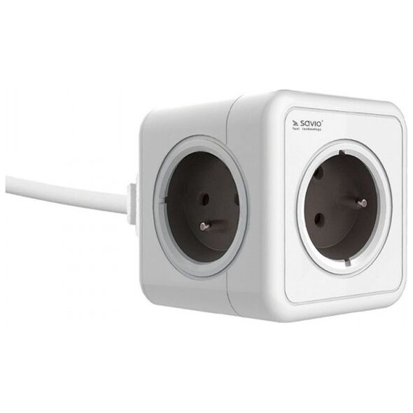 Listwa zasilająca Savio PC-02 5 gniazd 1.5 m biała (PC-02)
