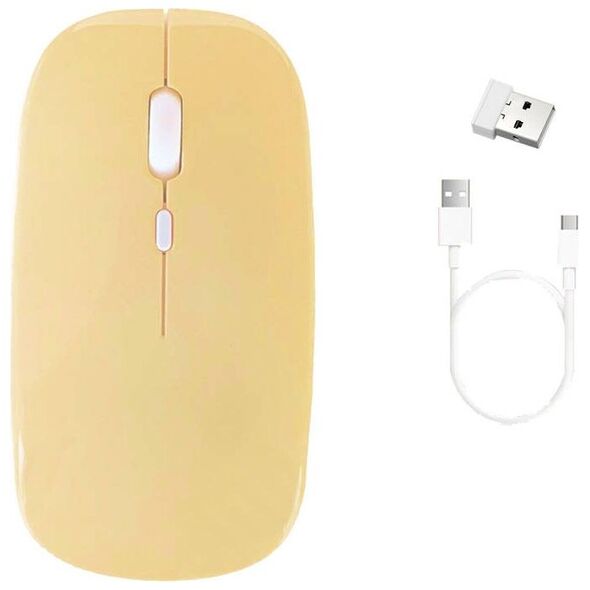 Mysz Strado Bluetooth + Radio (Żółta)
