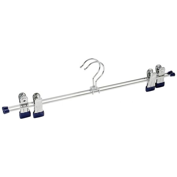 Wenko wieszak na ubrania Zatrzask 40 stalowy 17 cm srebrny/niebieski 2 sztuki