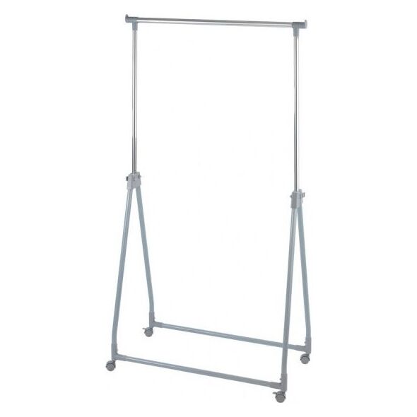 Wenko stojak na ubrania regulowany 80 x 167 cm stal szara