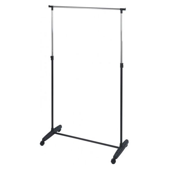 Wenko wieszak na ubrania Mikey 90 x 103-107 cm stal chromowana/czarna