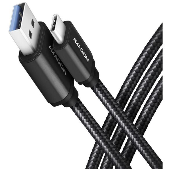Kabel USB Axagon USB-A - USB-C 1 m Czarny (BUCM3-AM10AB)