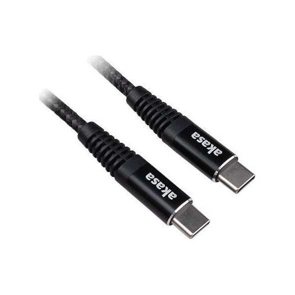 Kabel USB Akasa USB-C - USB-C 1 m Czarny (AK-CBUB54-10BK)