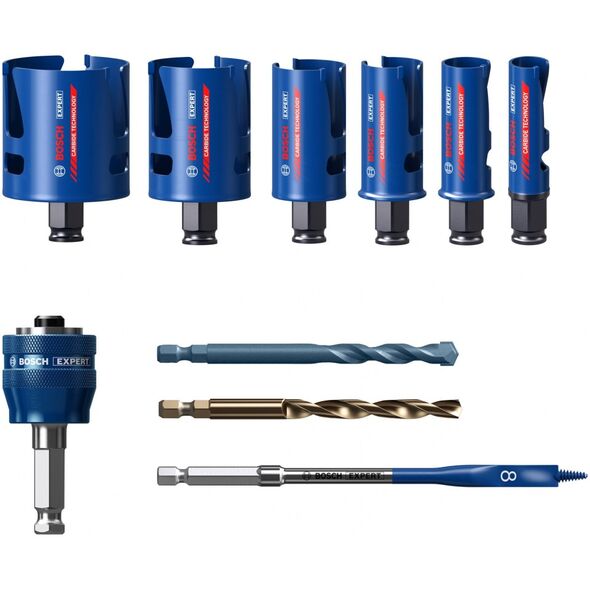Bosch Zestaw pił otwornic EXPERT Construction Material 20/25/32/38/51/64 mm, 10 szt.