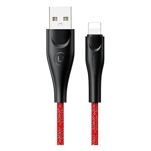 Kabel USB Usams USB-A - Lightning 1 m Czerwony (6958444983479)